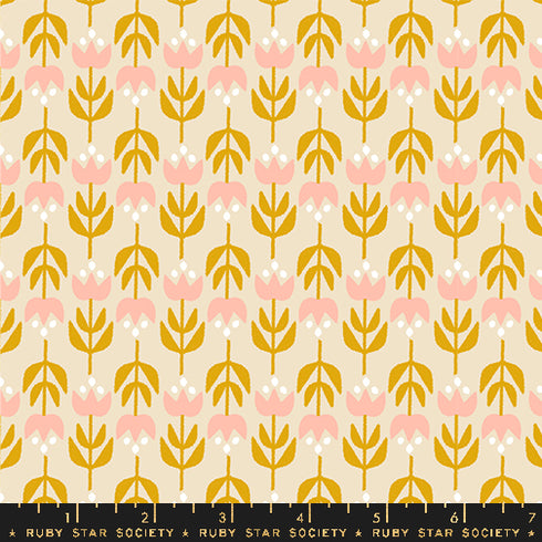 Woodland Park Vintage Tulips in Parchment RS1084 11 - Ruby Star Society Sold by the Half Yard